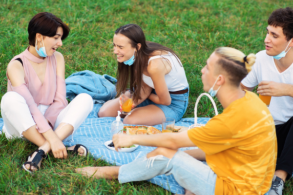 friends at a picnic